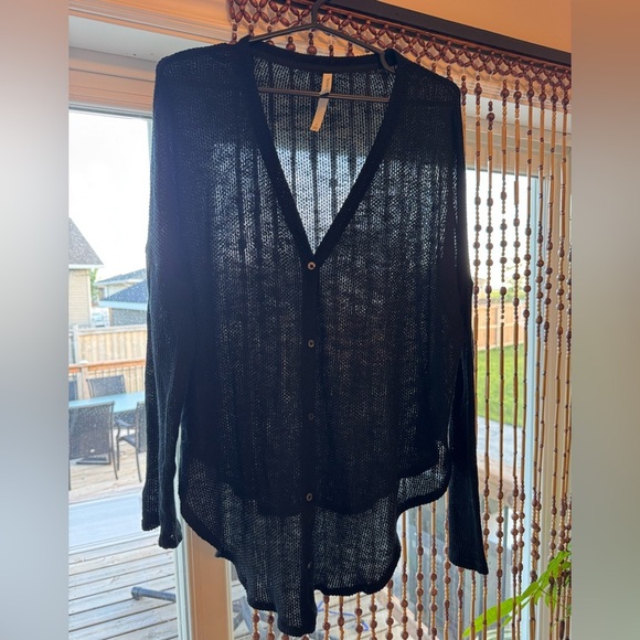 Babaton black sheer Sweater - Picture 1 of 6